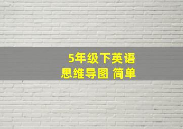 5年级下英语思维导图 简单